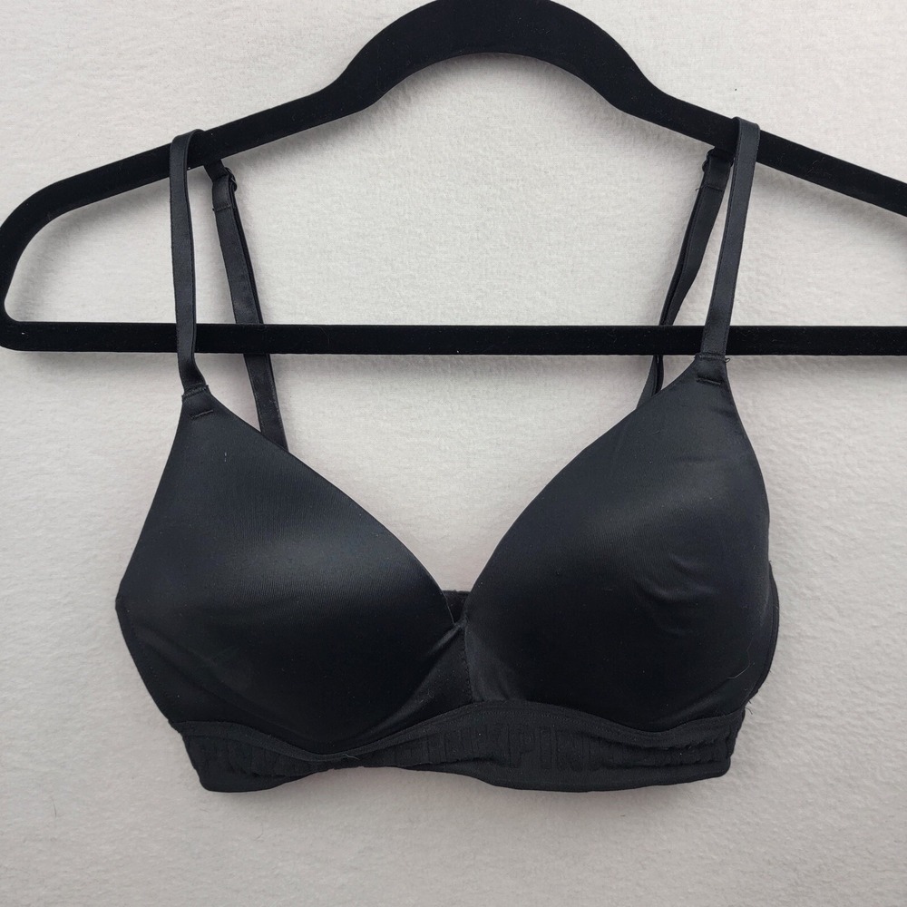 Victorias Secret Pink Bra Size 32C Black